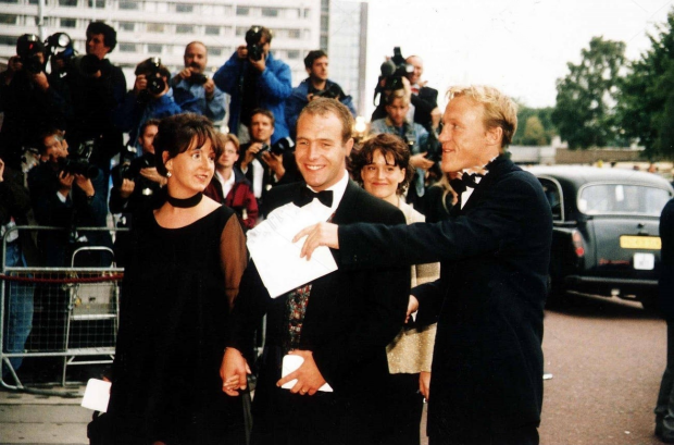 Robson avec sa femme Alison et Jerom le 8 Septembre 1995